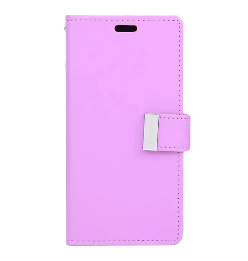 Purple/Navy Mercury Rich Diary flip wallet case for iPhone 13 Pro, stylish and functional