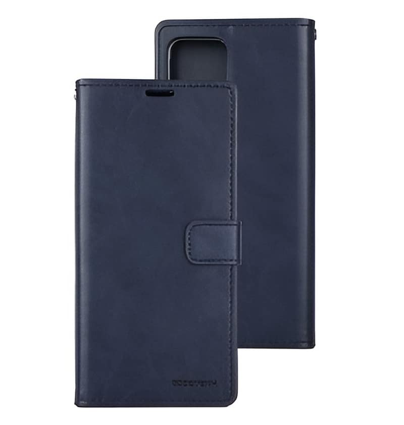 Navy Mercury Bluemoon Diary flip wallet cover for iPhone 13 Pro, stylish and reliable
