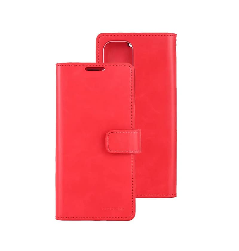 Red Mercury Bluemoon Diary Flip Wallet Case for iPhone 15 Pro Max, vibrant and protective