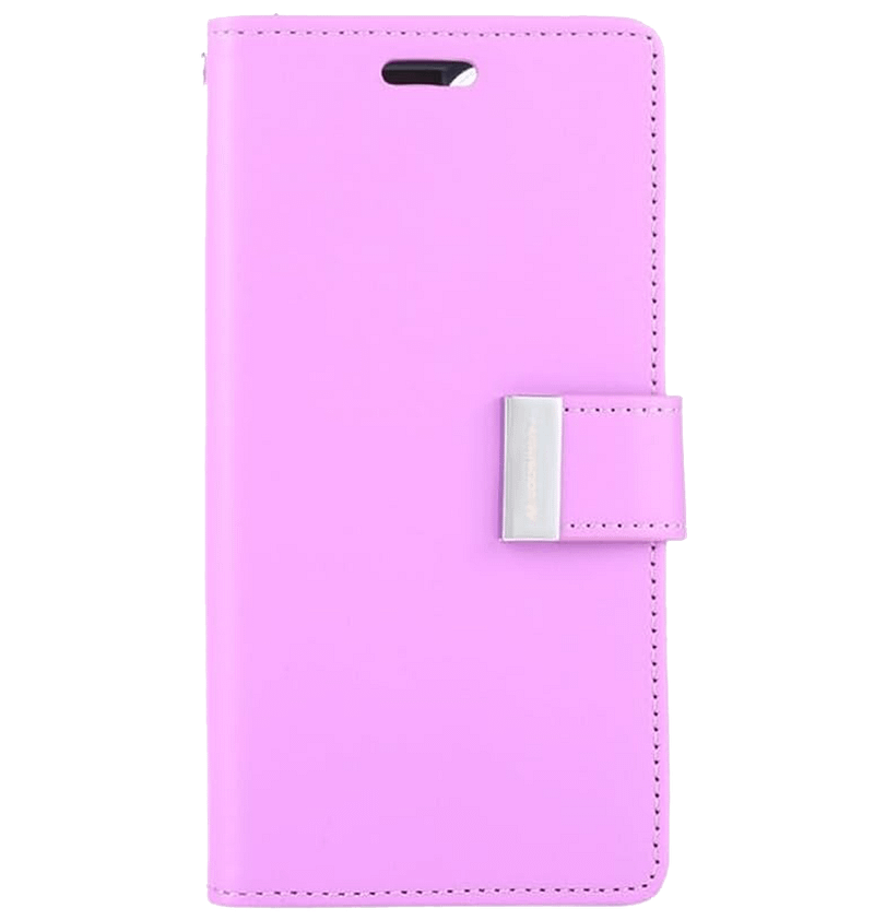 Purple/Navy Mercury Rich Diary flip wallet case for iPhone 12/12 Pro, stylish and secure