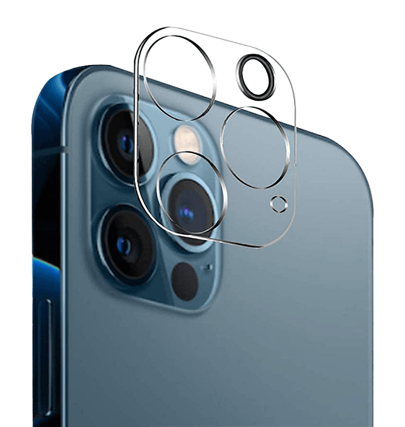 Clear (3 Hole) camera lens protector for iPhone 12 Pro, sleek and protective design