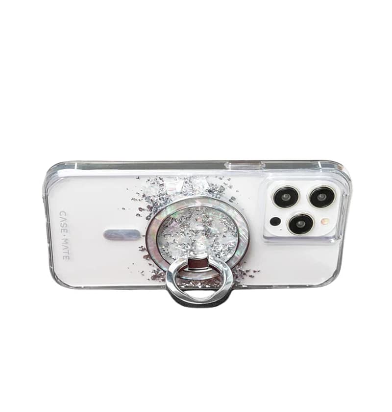 Case-Mate Mother of Pearl magnetic ring stand, stylish phone holder with magnetic base