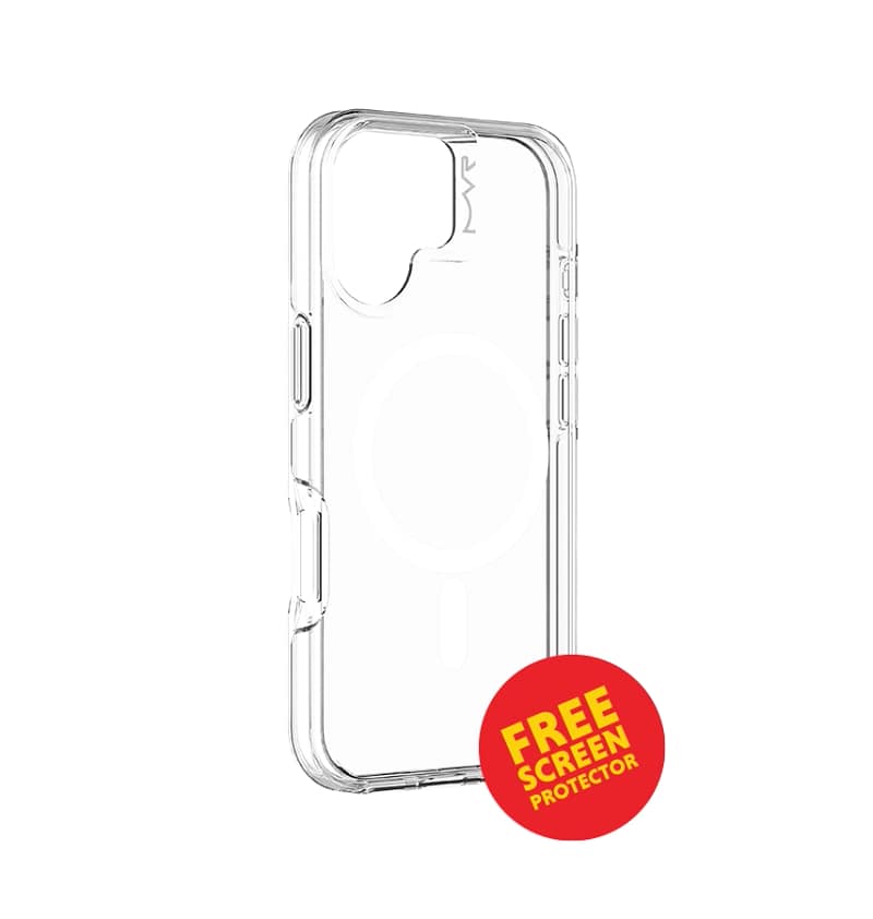 iPhone 17 Nova Case – Clear | MVR Glitter Reflective Finish, Magnetic Alignment, Anti-Yellowing
