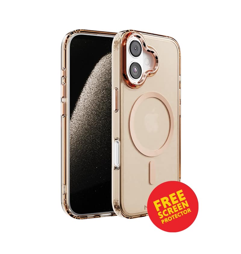 iPhone 17 Impact IMD Case – Rose Gold | MVR Crystal Clear Back, Scratch Guard, Wireless Charging