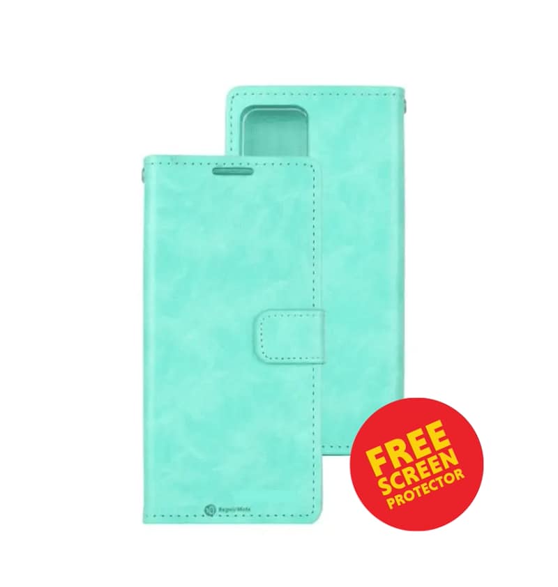 iPhone 17 Air Mercury Case – Mint | Bluemoon Diary Design, Ultra-Slim, MagSafe Compatible