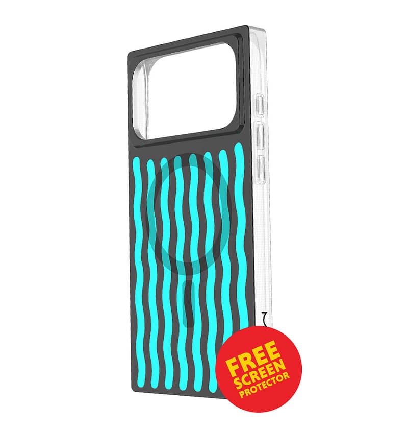 iPhone 17 Pro Blox Case – Neo Wave | MVR Slim Protective Cover, Modern Pattern, MagSafe Compatible