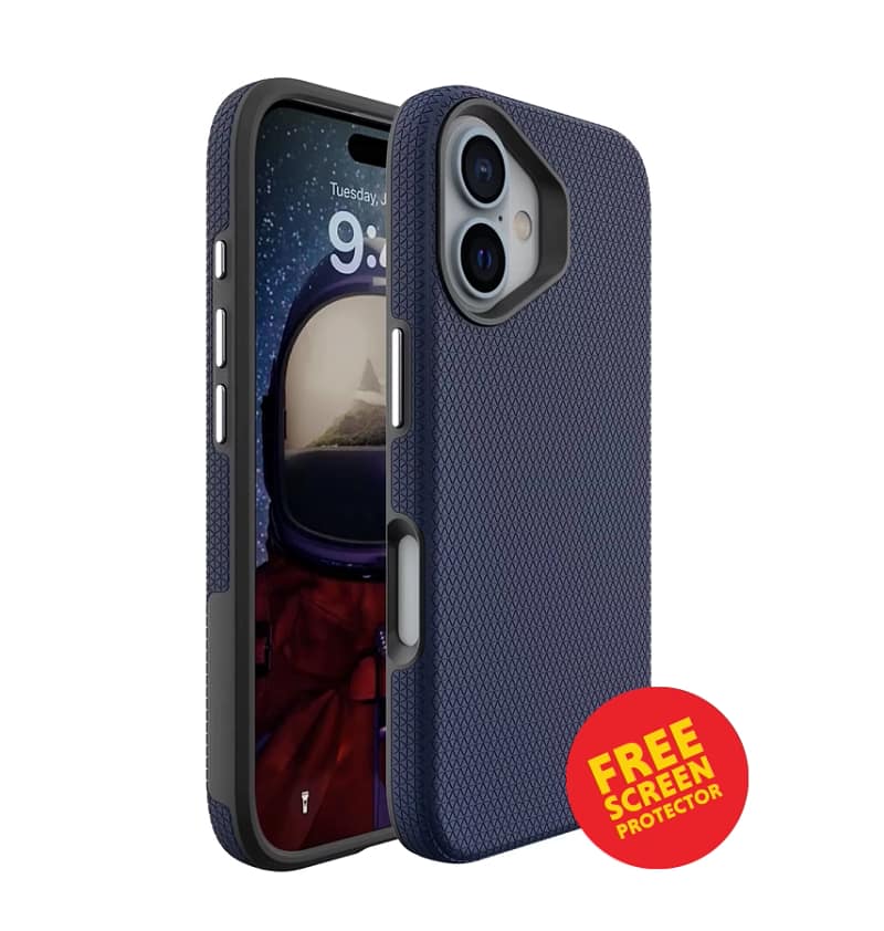 iPhone 17 Triangle MagSafe Case - Navy | Anti-Yellowing, Wireless Charging Compatible