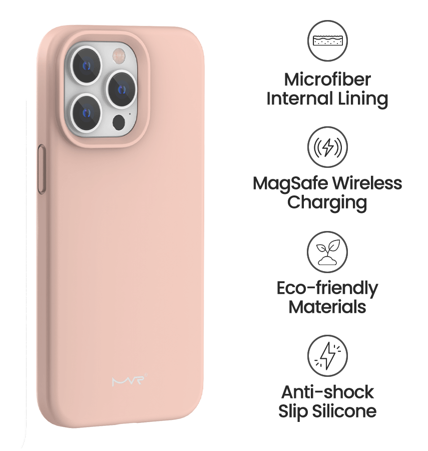 iPhone 15 Pro Liquid Silicone Case With MagSafe - Pink Sand