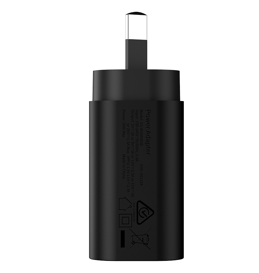 30W USB-C Wall Adapter (USBC-30B) Black
