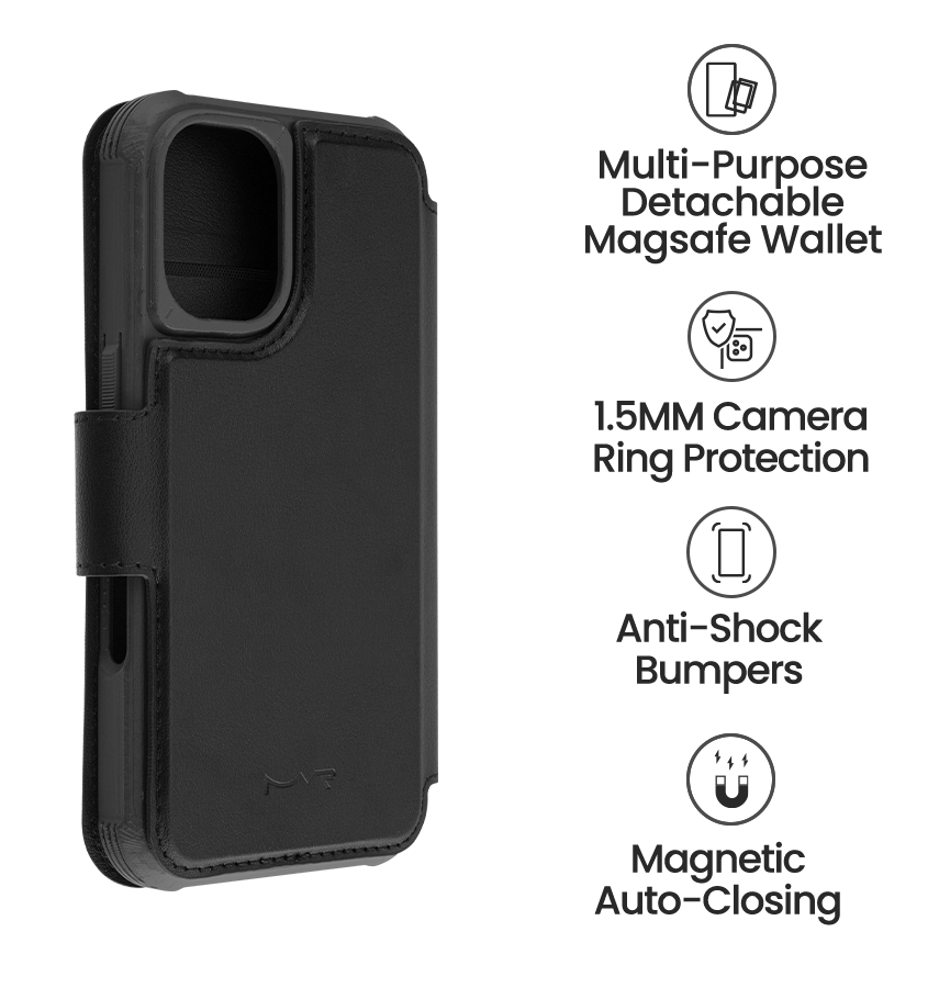 iPhone 16 Luxe-Guard Detachable MagSafe Wallet