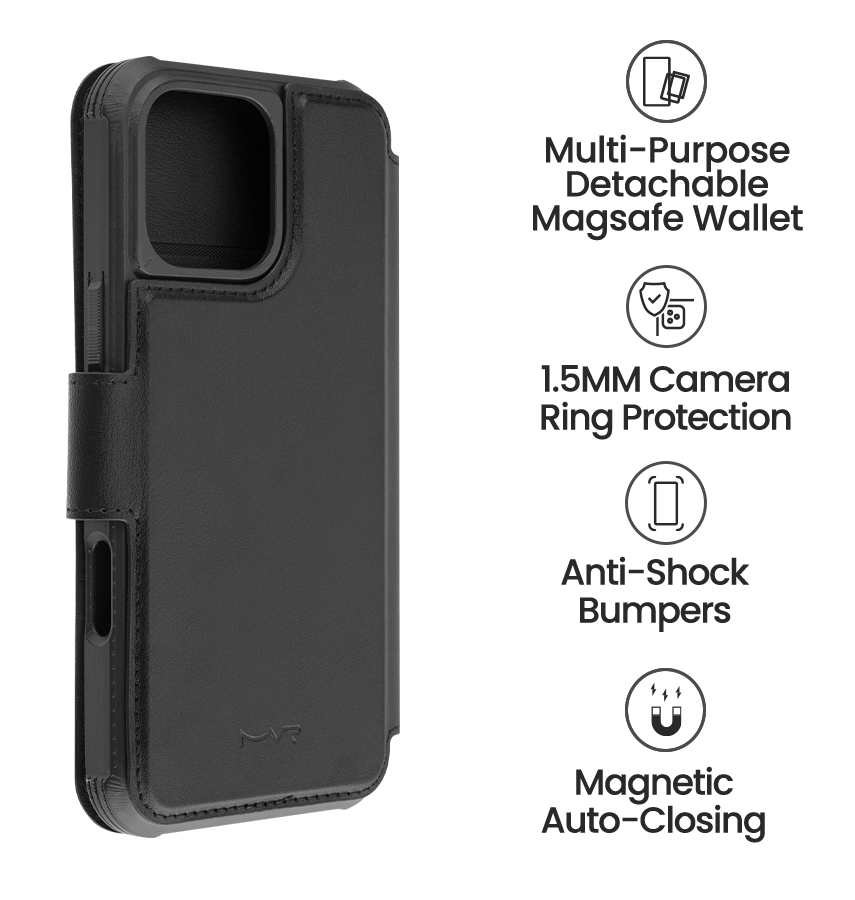 iPhone 16 Pro Luxe-Guard Detachable MagSafe Wallet