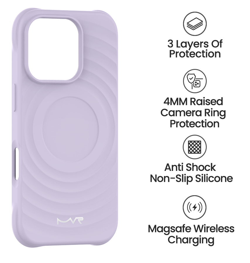 iPhone 16 Pro WAVE Silicone Lavender Case