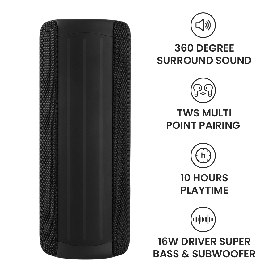 MVR Max-HD Bluetooth Party Speaker – Black