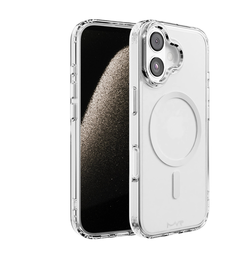 iPhone 17 Case – Silver | MVR Impact IMD Cover with Glossy Finish, Lightweight Protection & Anti-Fingerprint Coating