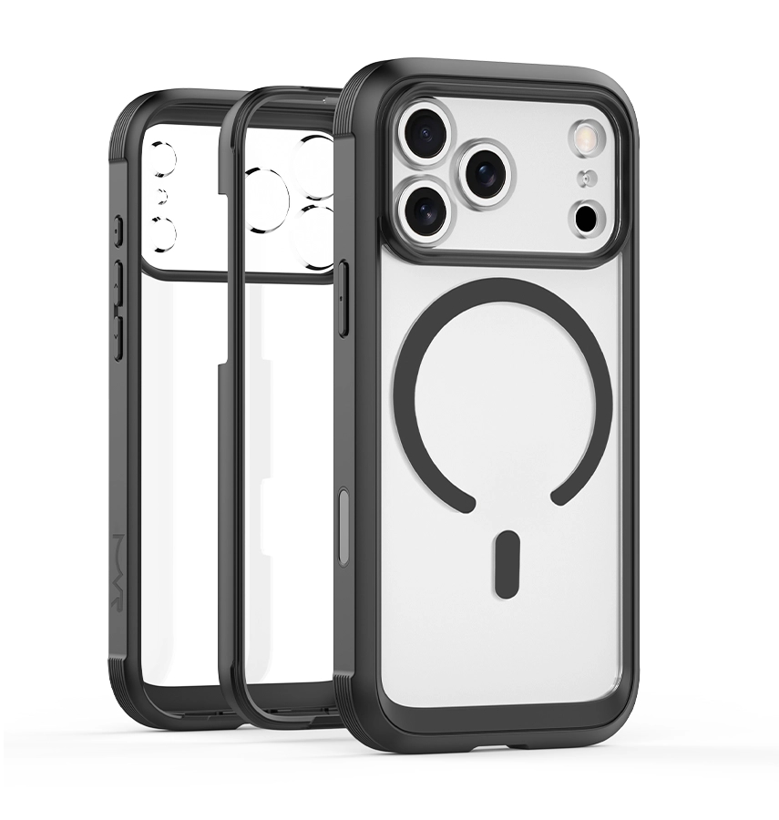 iPhone 17 Pro Max Robust 360 Cover – Black | MVR Full Lens Protection, Shockproof Design, Premium Finish