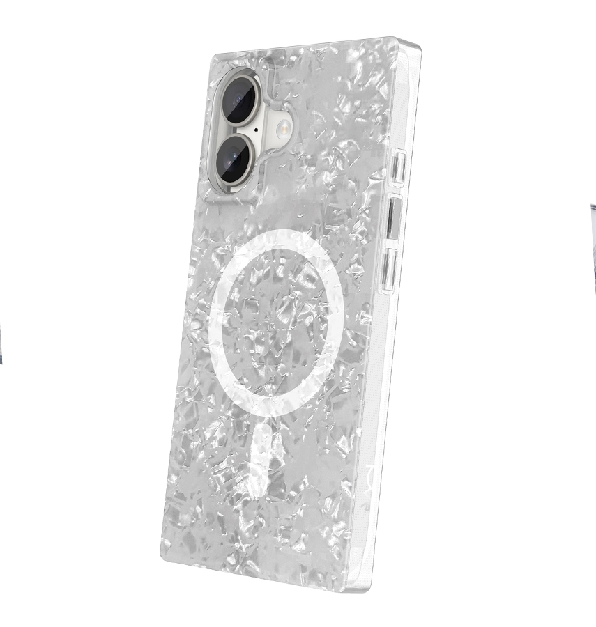 iPhone 17 BoxedIn Case – Crystal Shell | MVR Clear Glitter Design, Modular Style, Anti-Yellowing Protection - Image 2