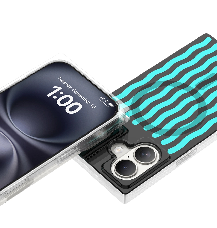 iPhone 17 BoxedIn Case – Neo Wave | MVR with Geometric Pattern Panels & Drop-Resistant Protection - Image 3