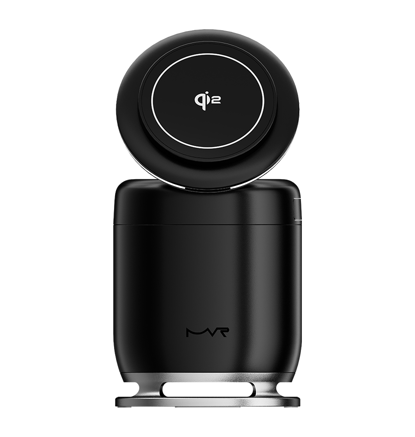 MVR MagSpeaker Wireless Charger – Black | Magnetic Charging Speaker Combo, Fast Charge, Compact Design, Desk & Bedside Friendly