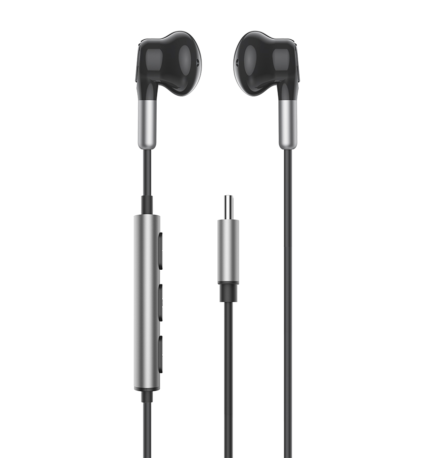 MVR Type-C Earphones – Black |  Wired In-Ear Design, Clear Audio, Comfortable Fit, Noise Isolation for Everyday Use