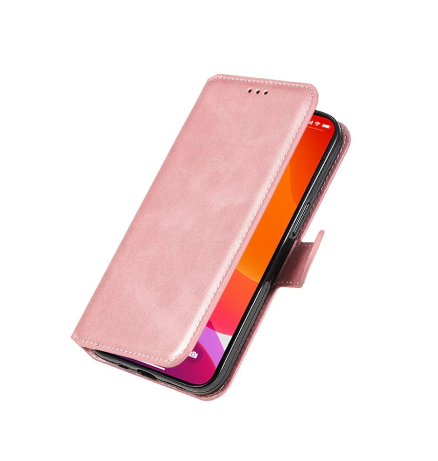 iPhone 15 Wallet Case – Rose Gold | Goospery Mercury Bluemoon Genuine Leather Flip Cover - Image 4