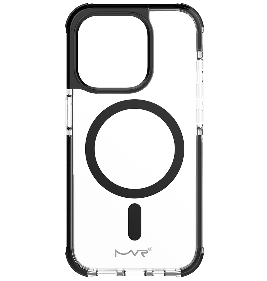 Black MVR Robust Back Cover for iPhone 14 Pro Max, durable and sleek design.