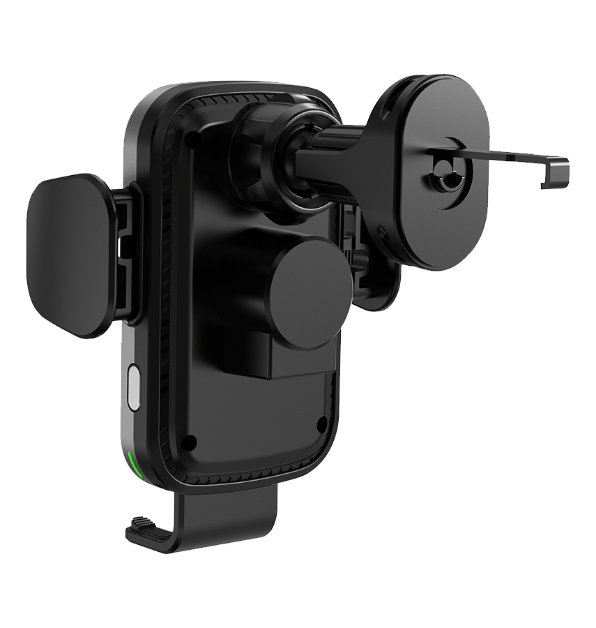 MVR T6 Car Phone Holder - Black | 15W Fast Charging, Secure Grip, Single Coil Design & Adjustable Arm - Image 3