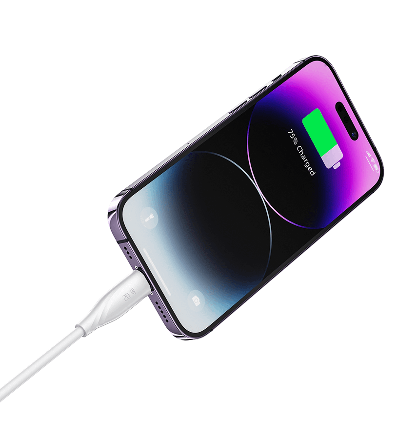 MVR Lightning Cable - White |20W, 1m Type C, 2.4A Fast Charging - Image 7