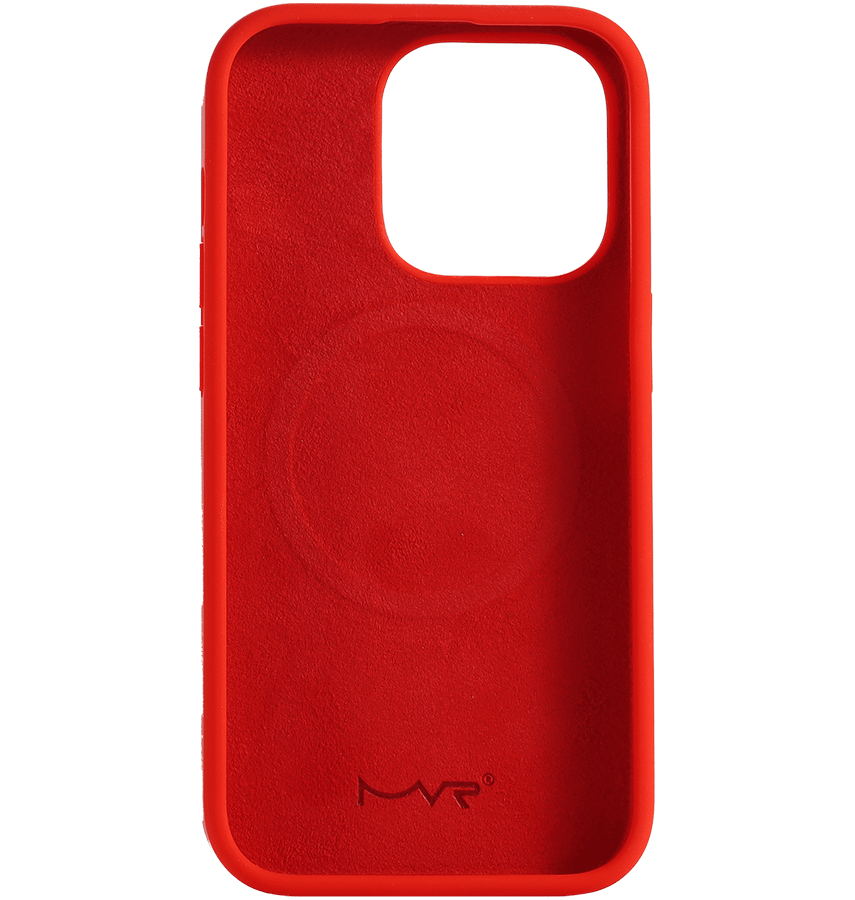iPhone 15 MVR Liquid Silicone Case - Red | Soft Touch Protective Cover - Image 2