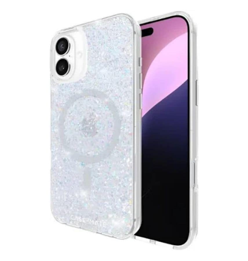 Multi-Colour Case-Mate Twinkle MagSafe Back Cover for iPhone 16 Plus, fun and shiny