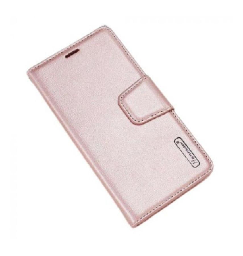 Rose gold Hanman wallet case for Samsung Galaxy A05s, secure and fashionable protection.