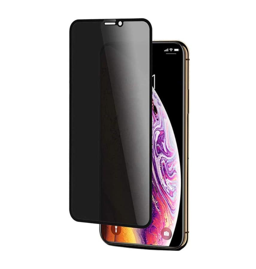 Black privacy tempered glass for iPhone XS Max/11 Pro, protects your screen from prying eyes.