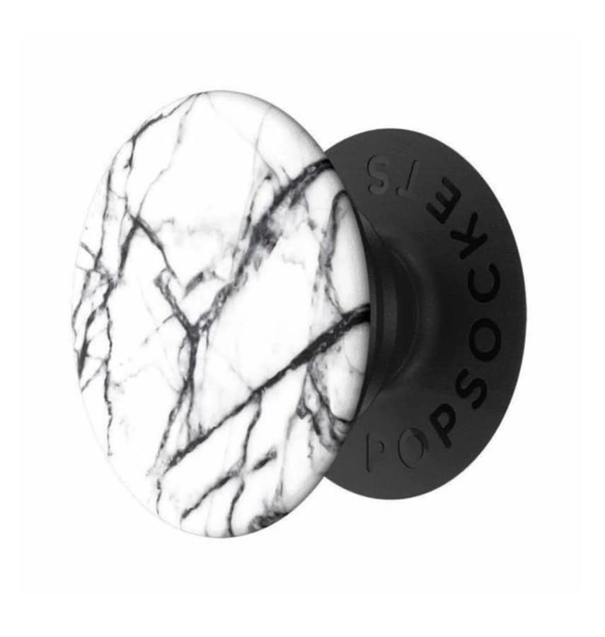 White marble Dove PopGrip adhesive for a chic, secure phone grip