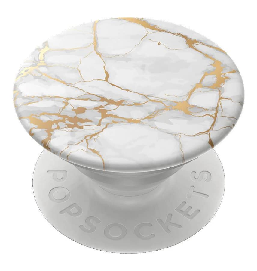 Gold Lutz Marble PopGrip offering a stylish grip with a marble design