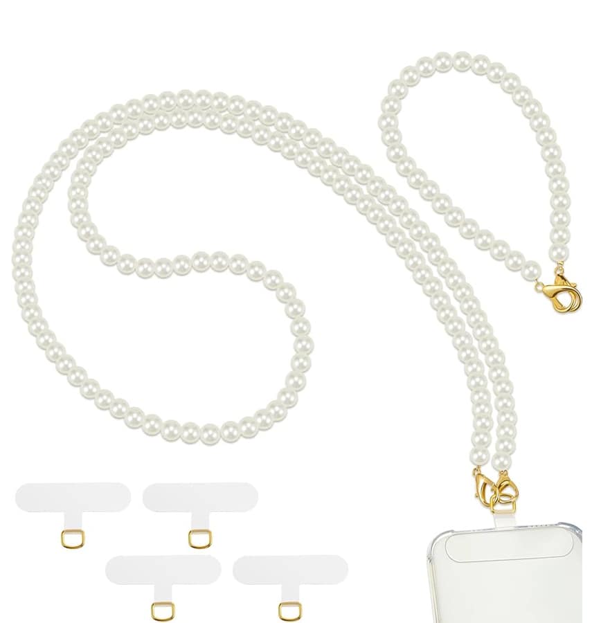 White Pearl Universal Detachable Phone Lanyard/Strap