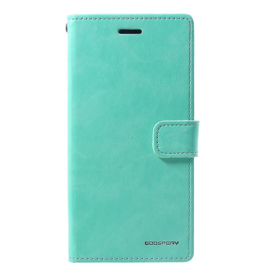 Mint Mercury Bluemoon diary flip wallet case for iPhone XR, elegant and secure.