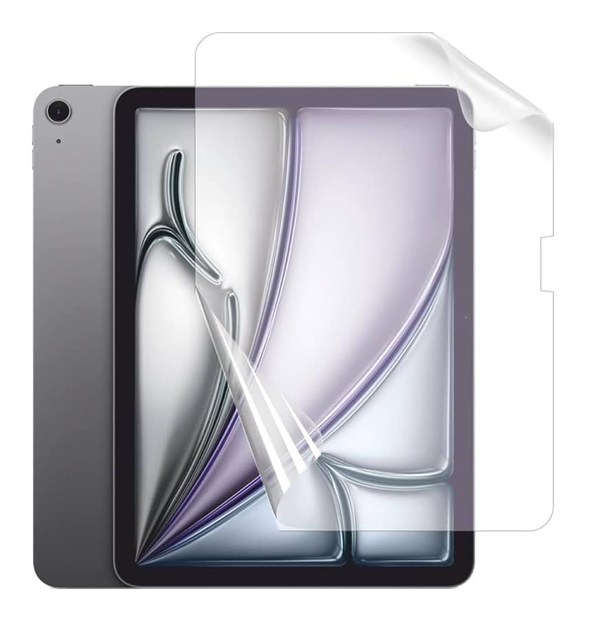 Clear tempered glass screen protector for iPad Air 11 2024, smooth and tough protection