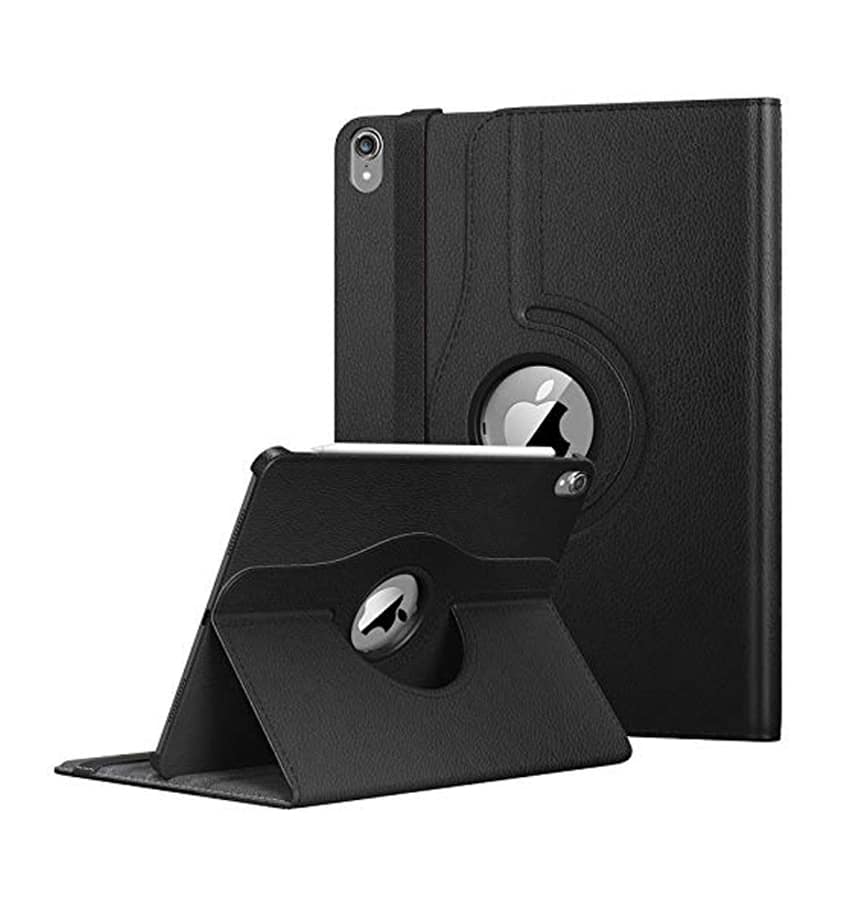 Black 360° rotating case for iPad Air 4/Pro 11, reliable and sleek fit