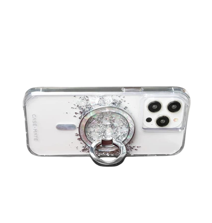 Case-Mate Mother of Pearl magnetic ring stand, stylish phone holder with magnetic base