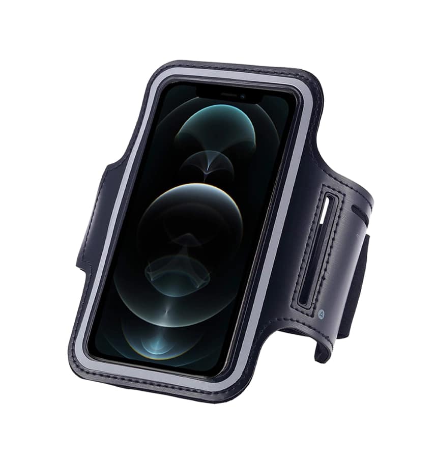 Ultimate Waterproof Running Armband | Water Resistant, Adjustable Band - Grey (Size L)