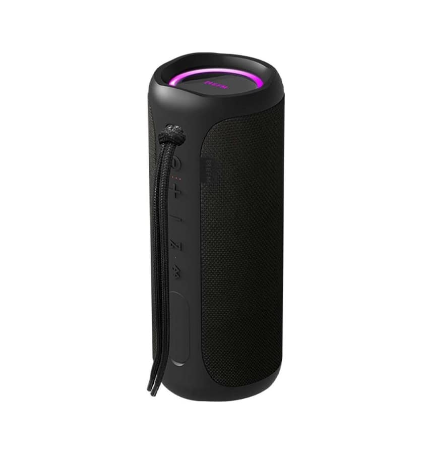 EFM Austin Pro Waterproof LED Wireless Mini Bluetooth Portable Speaker Stereo Colour Glow - Phantom Black