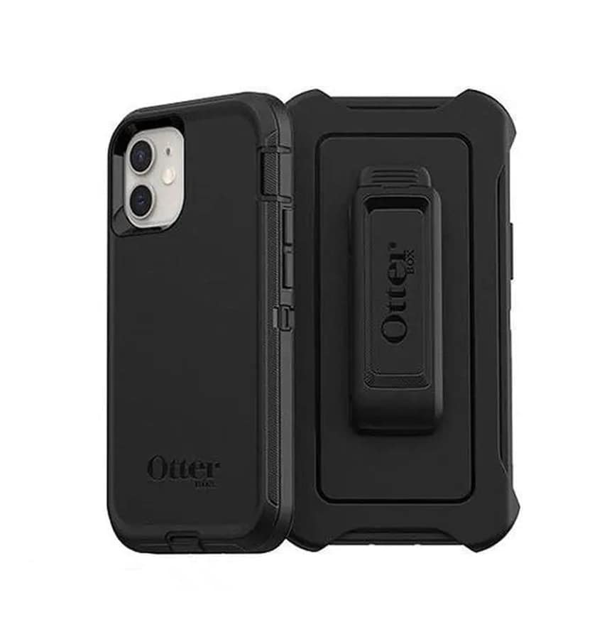 iPhone 12 Mini Case – Black | OtterBox Defender Series, Soft Touch Protective Cover