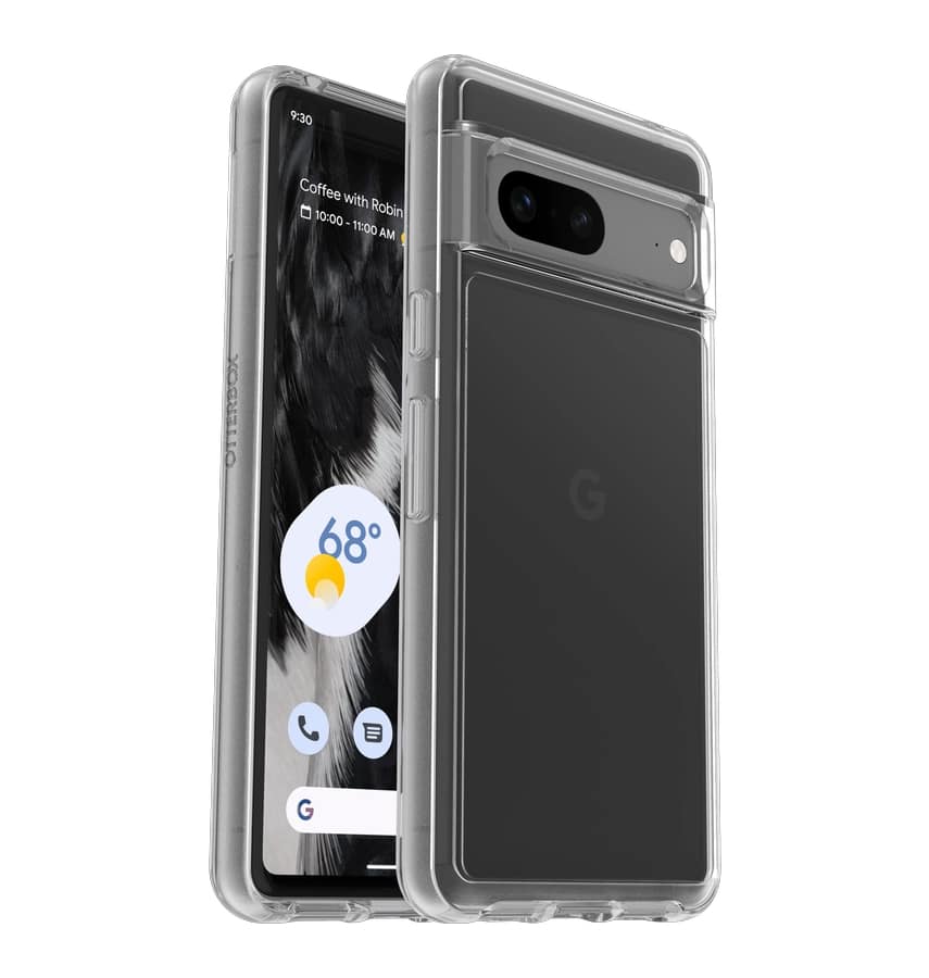 Google Pixel 7 Case - Black | OtterBox Symmetry Series, Scratch-Resistant Rugged Protective Back Cover