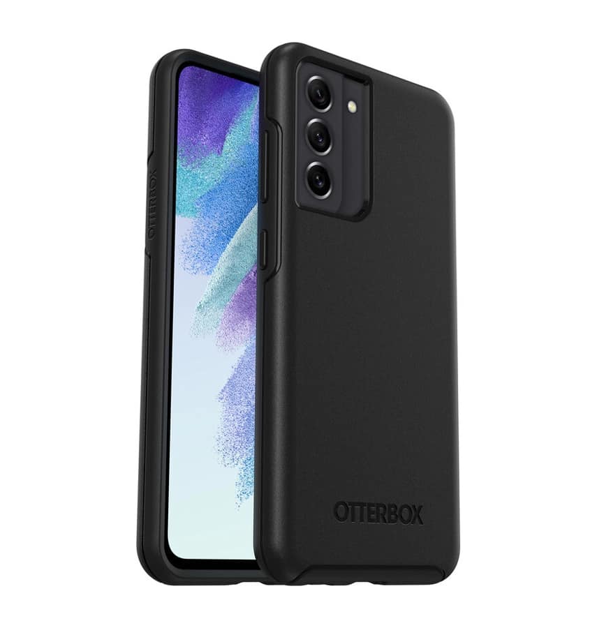 Samsung S21 Case - Black | FE OtterBox Symmetry Series, Scratch-Resistant Rugged Protective Back Cover
