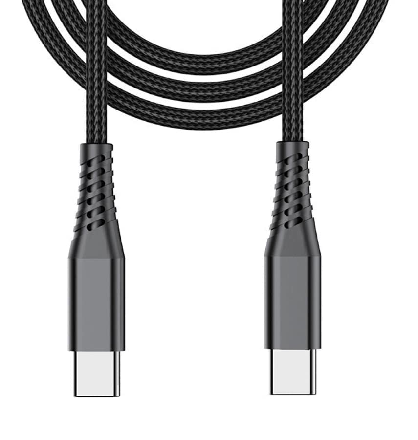 BEETLE 20CM TYPE C TO TYPE C CHARGING CABLE BLACK CM-2