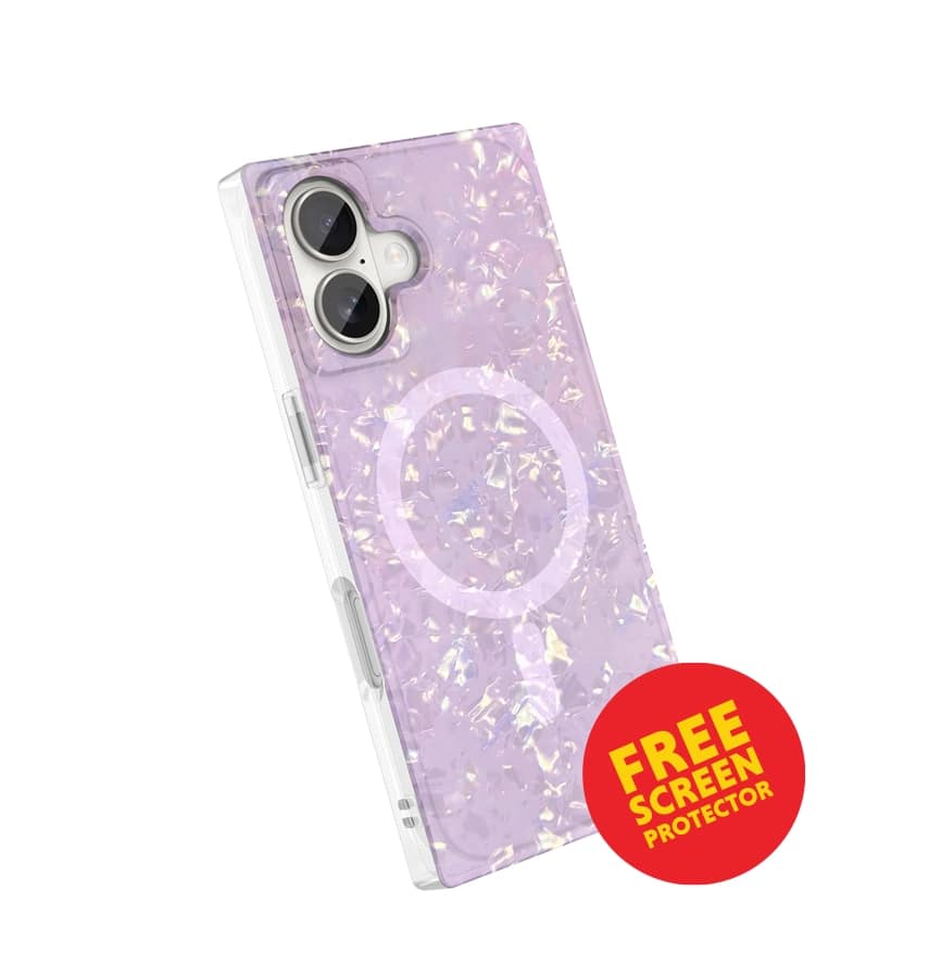 iPhone 17 Blox Case – Peach Pearl | MVR Iridescent Finish, Interchangeable Panels, Wireless Charging Compatible