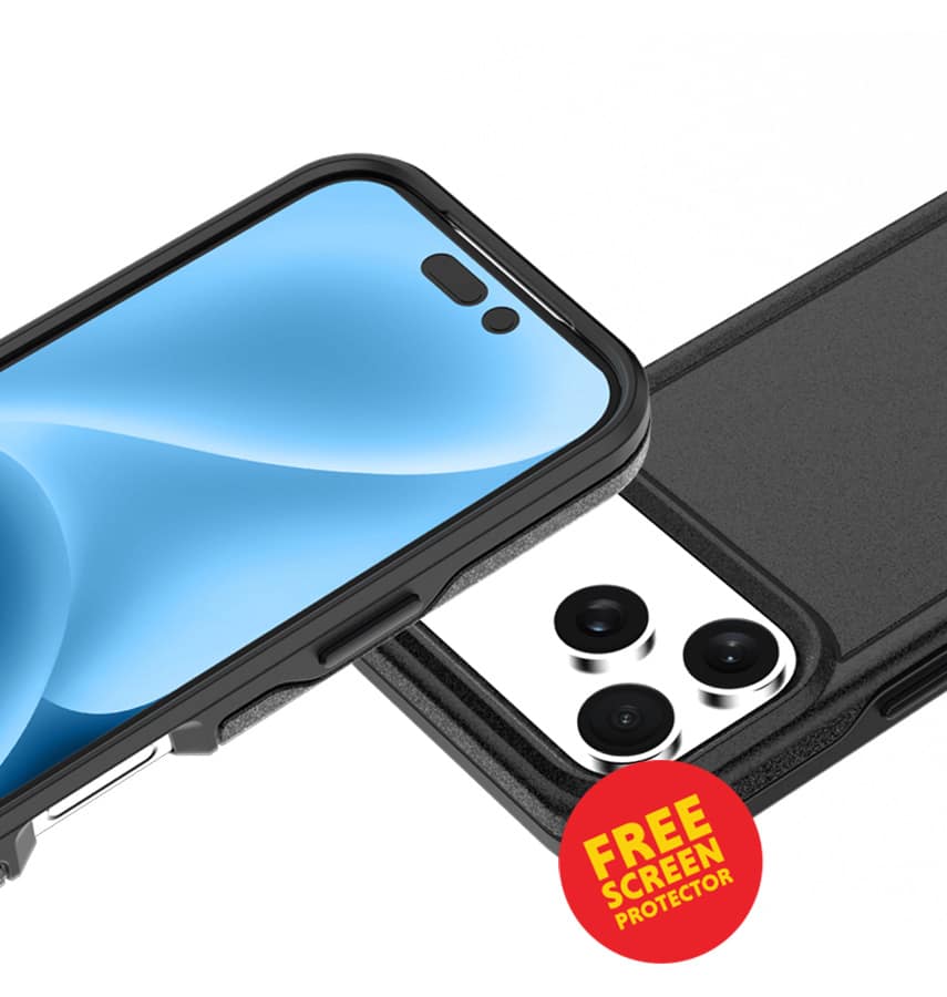 iPhone 17 Pro Case – Black | MVR  Armour Matte Strong Grip, Military-Grade Protection, Slim Matte Finish