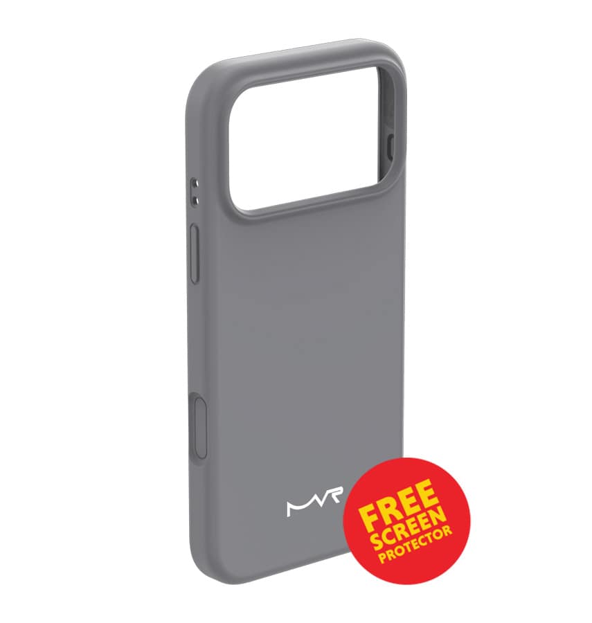 iPhone 17 Pro Case – Grey | MVR Liquid Silicone Soft-Touch Finish, Anti-Slip Grip, Premium Protection