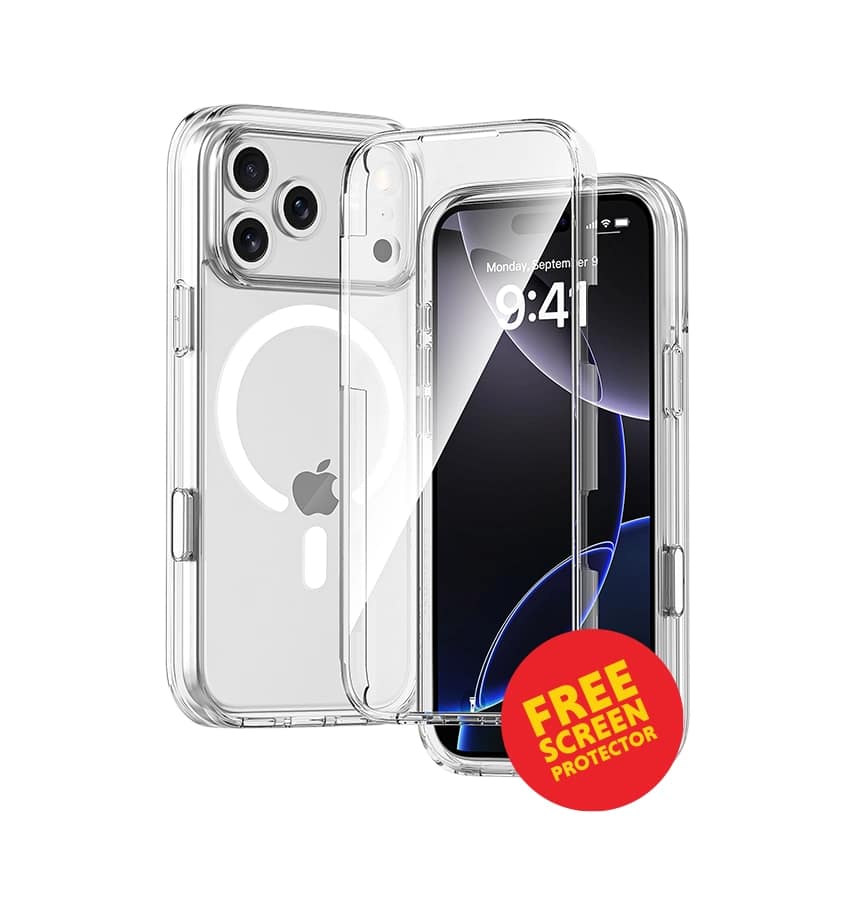 iPhone 17 Pro Case – Clear | MVR Robust 360 Full Body Rugged Protection, Shockproof Design, Heavy Duty