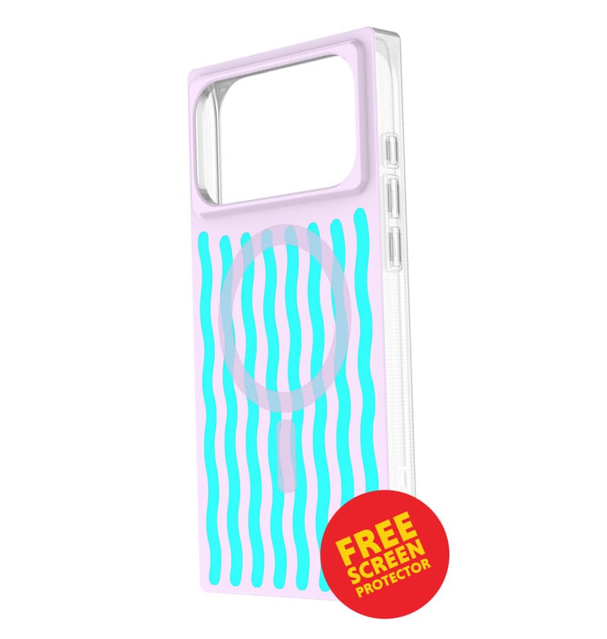 iPhone 17 Pro Blox Case – Lilac Lava | MVR Slim Protective Cover, Stylish Design, MagSafe Compatible