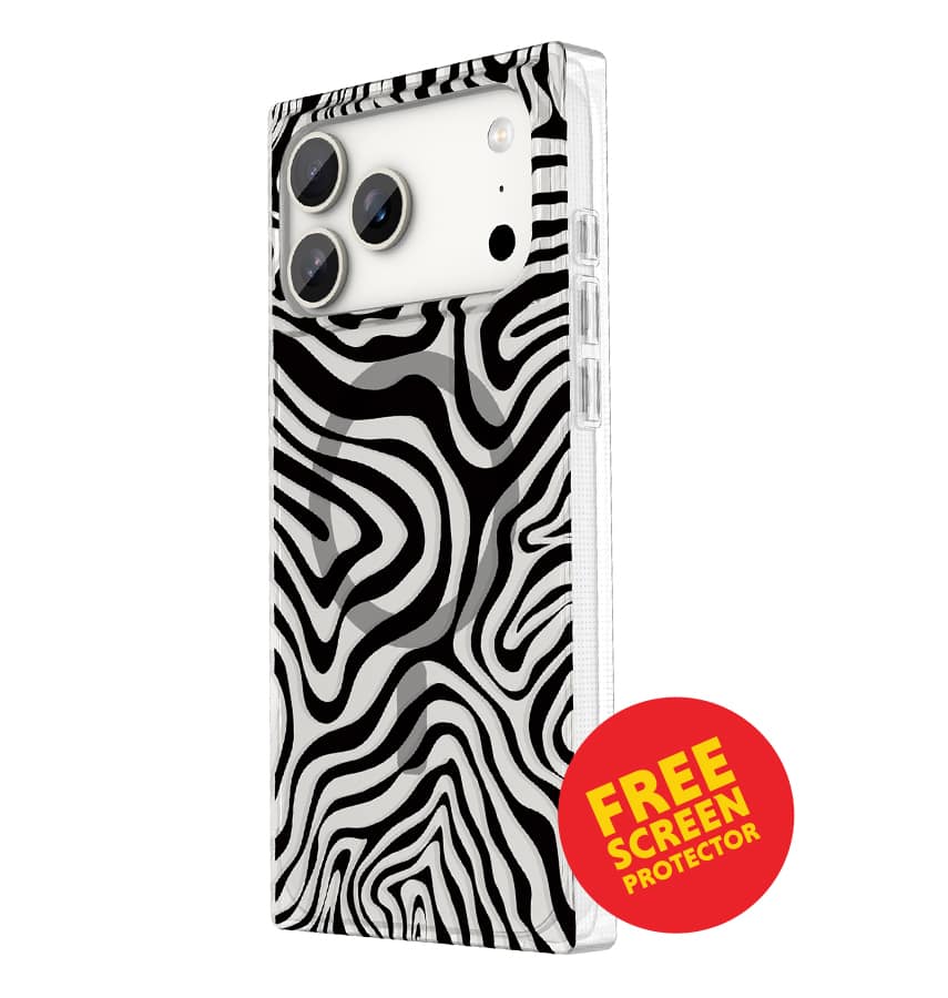 iPhone 17 Pro Max Blox Case – Mono Swirl | MVR Slim Protective Cover, Stylish Pattern, MagSafe Compatible